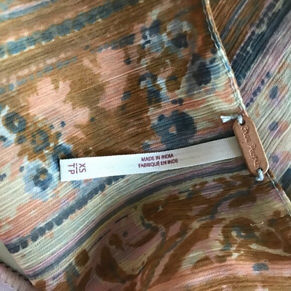 Free People x Revolve Magic Hour Wrap Top Baby Blue Ruffle Bell Sleeve Size XS - Picture 6 of 8